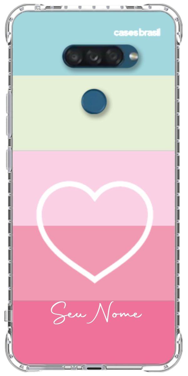 Capinha para Celular Coração delicado Arco-íris
