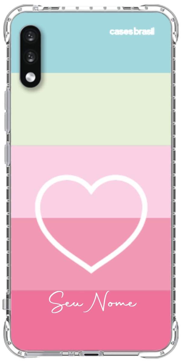 Capinha para Celular Coração delicado Arco-íris