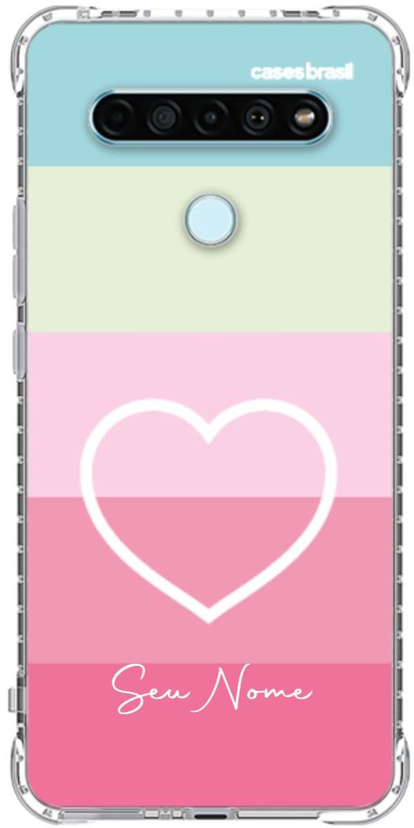 Capinha para Celular Coração delicado Arco-íris