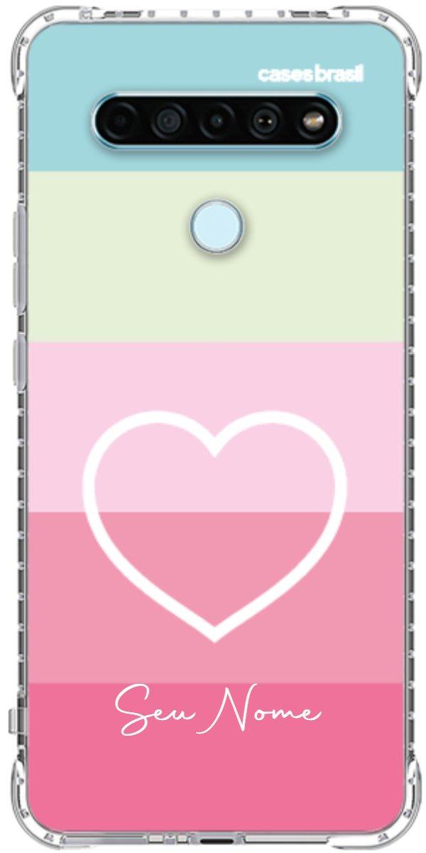 Capinha para Celular Coração delicado Arco-íris