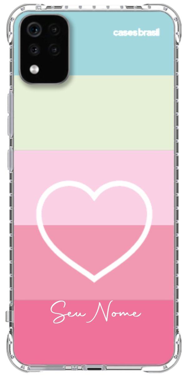 Capinha para Celular Coração delicado Arco-íris