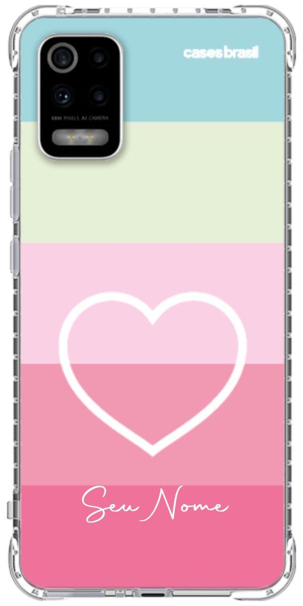 Capinha para Celular Coração delicado Arco-íris