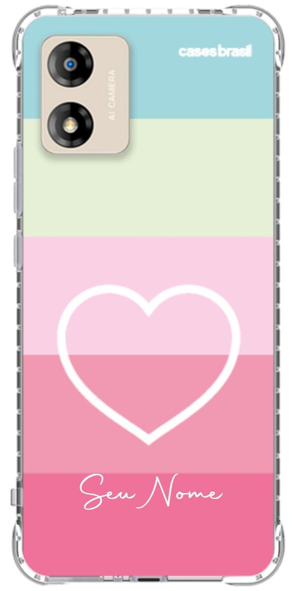 Capinha para Celular Coração delicado Arco-íris