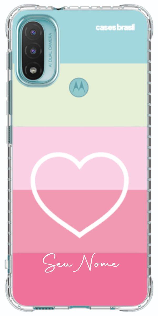 Capinha para Celular Coração delicado Arco-íris