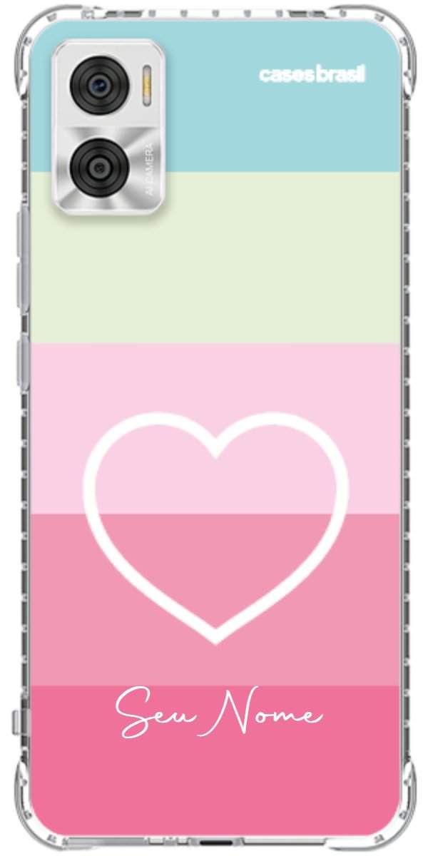 Capinha para Celular Coração delicado Arco-íris