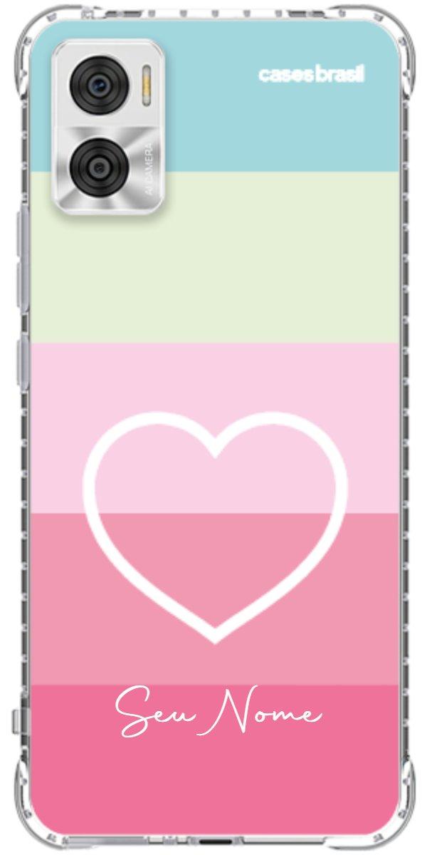 Capinha para Celular Coração delicado Arco-íris