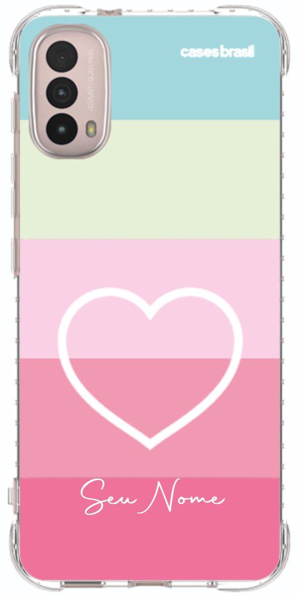 Capinha para Celular Coração delicado Arco-íris
