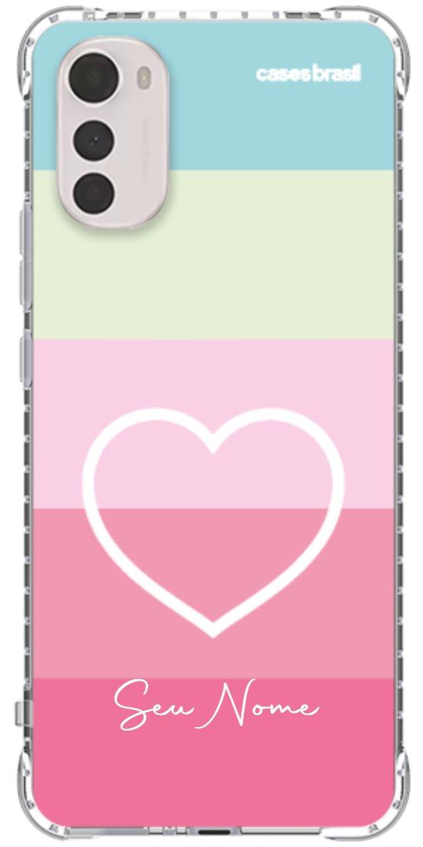 Capinha para Celular Coração delicado Arco-íris