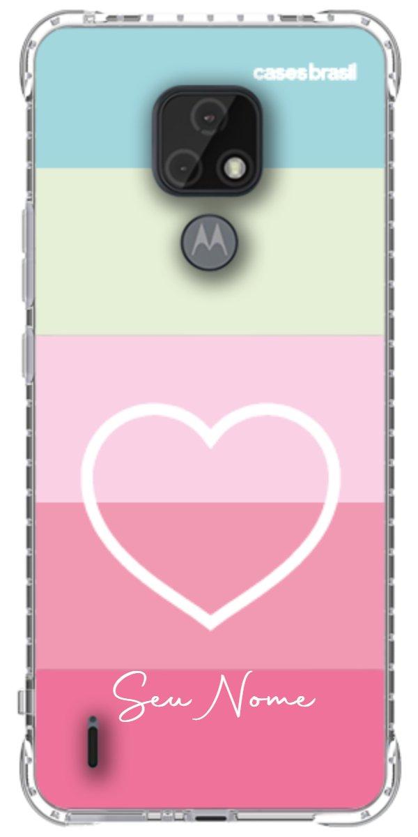 Capinha para Celular Coração delicado Arco-íris
