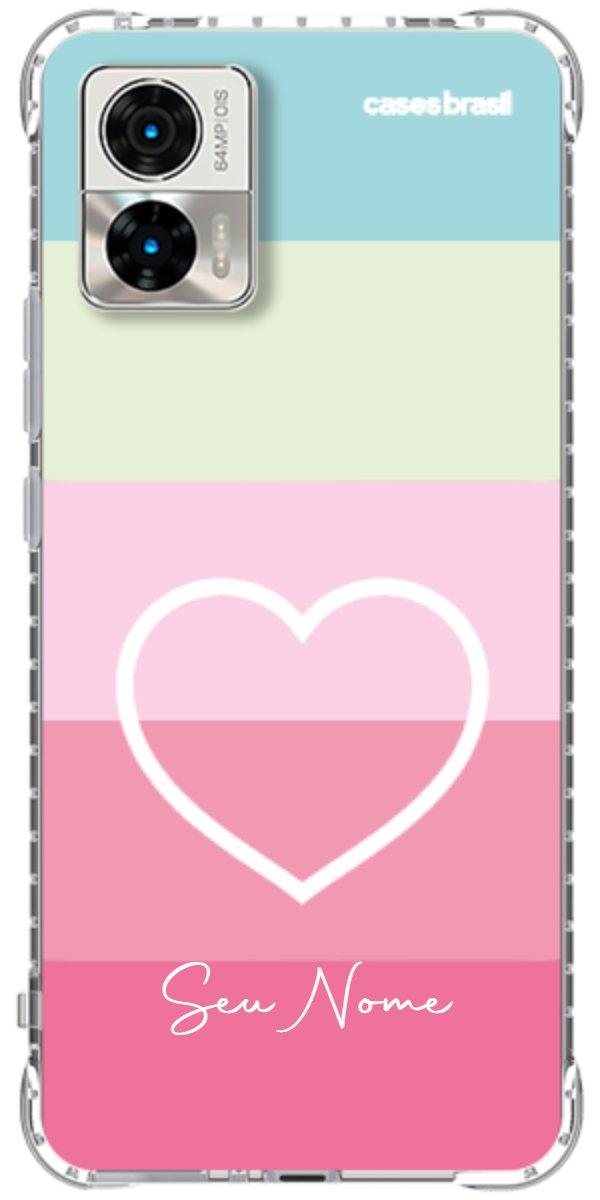 Capinha para Celular Coração delicado Arco-íris