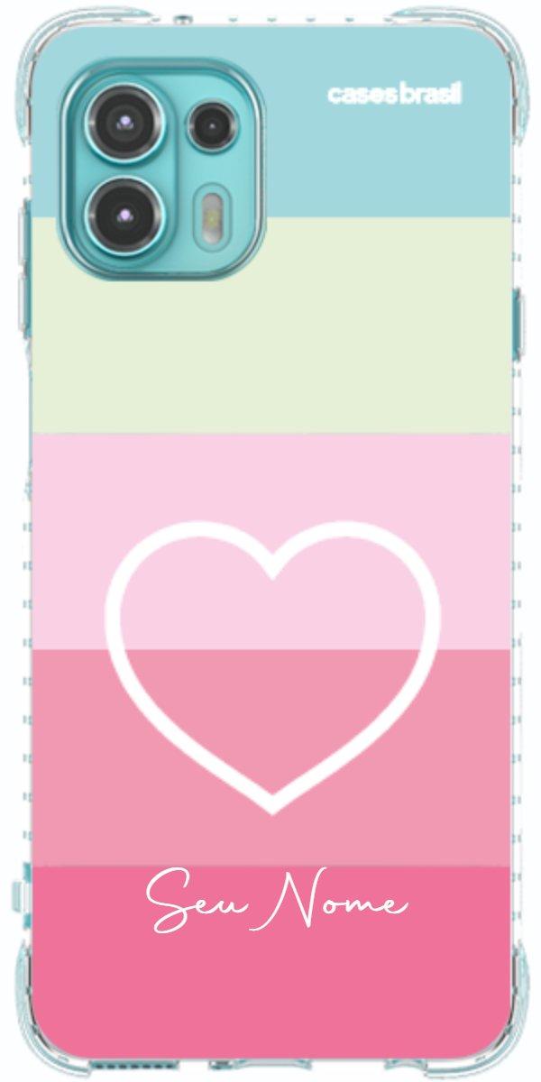 Capinha para Celular Coração delicado Arco-íris