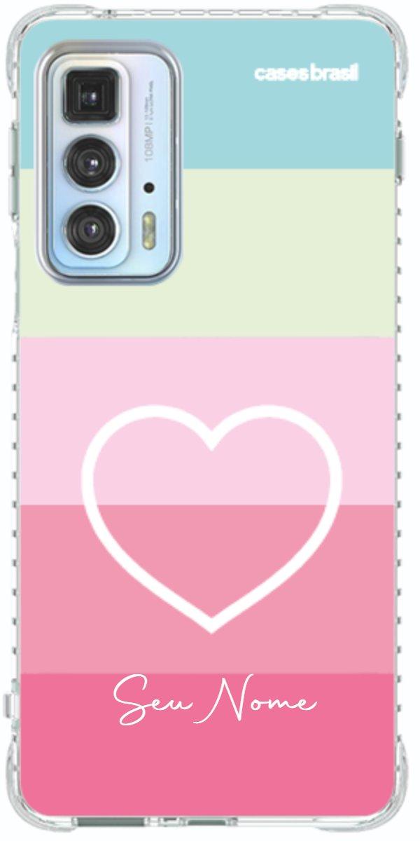Capinha para Celular Coração delicado Arco-íris