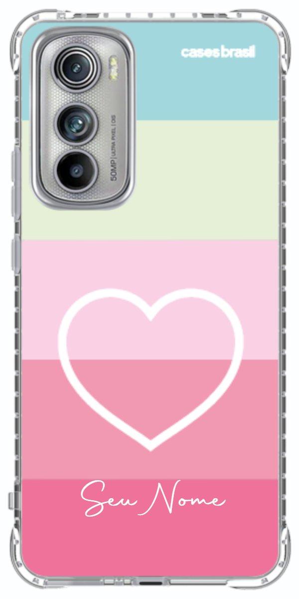 Capinha para Celular Coração delicado Arco-íris