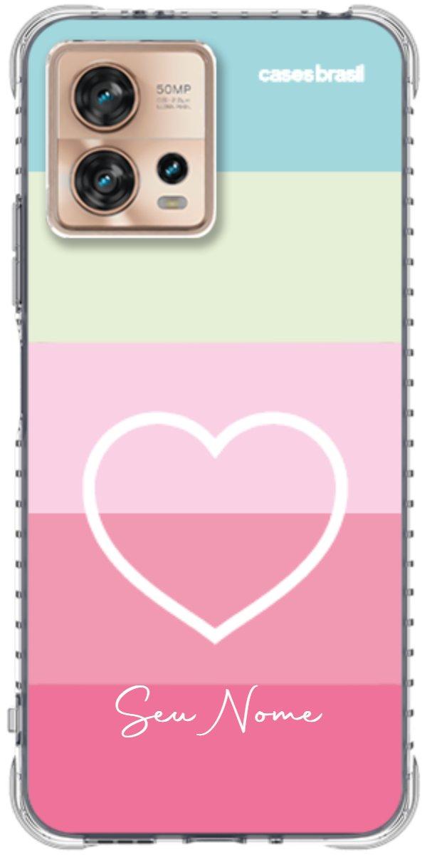 Capinha para Celular Coração delicado Arco-íris