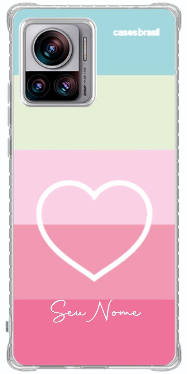 Capinha para Celular Coração delicado Arco-íris