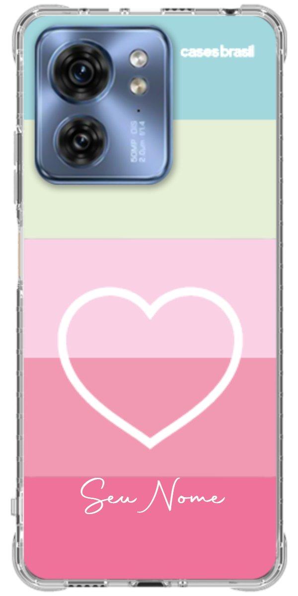 Capinha para Celular Coração delicado Arco-íris