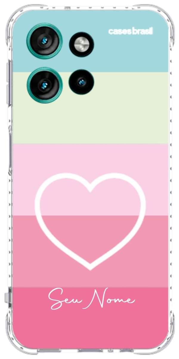 Capinha para Celular Coração delicado Arco-íris