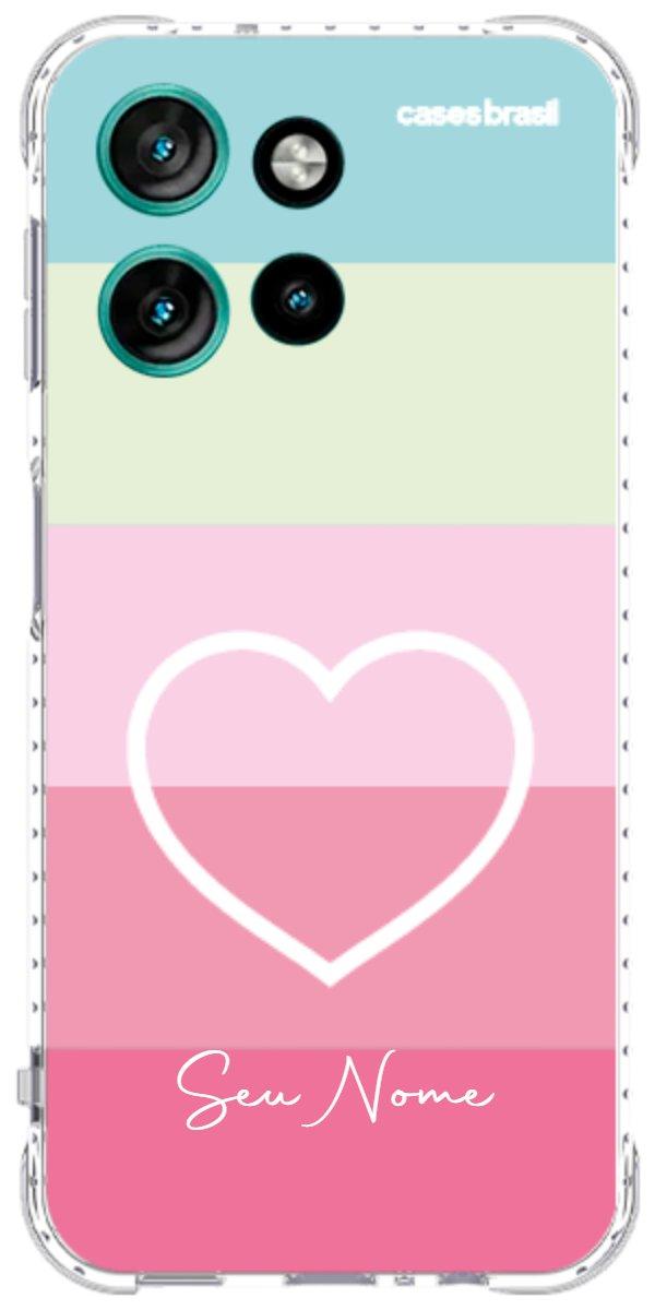 Capinha para Celular Coração delicado Arco-íris