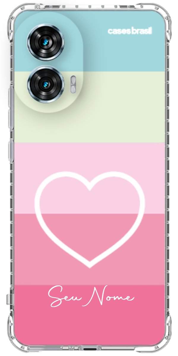 Capinha para Celular Coração delicado Arco-íris