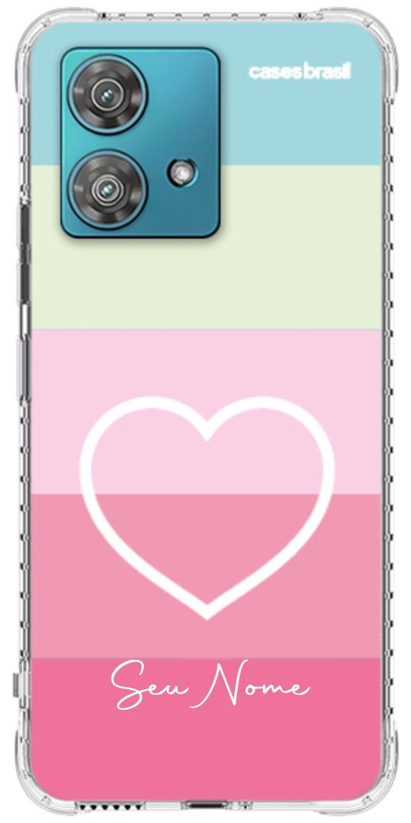 Capinha para Celular Coração delicado Arco-íris