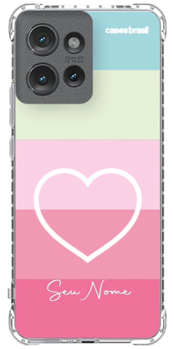 Capinha para Celular Coração delicado Arco-íris