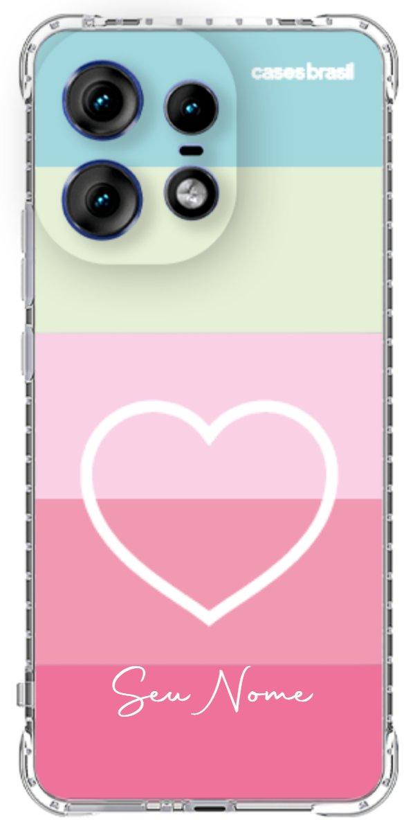 Capinha para Celular Coração delicado Arco-íris