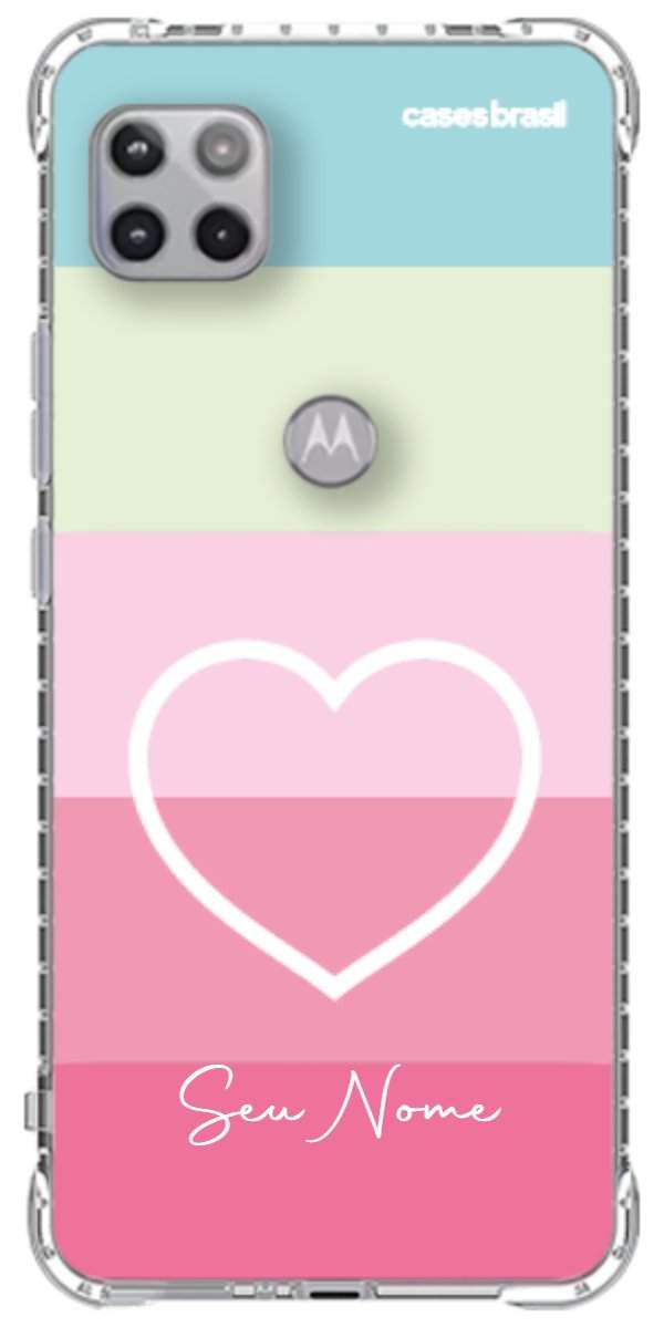 Capinha para Celular Coração delicado Arco-íris