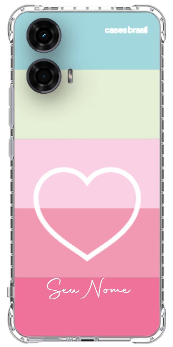 Capinha para Celular Coração delicado Arco-íris