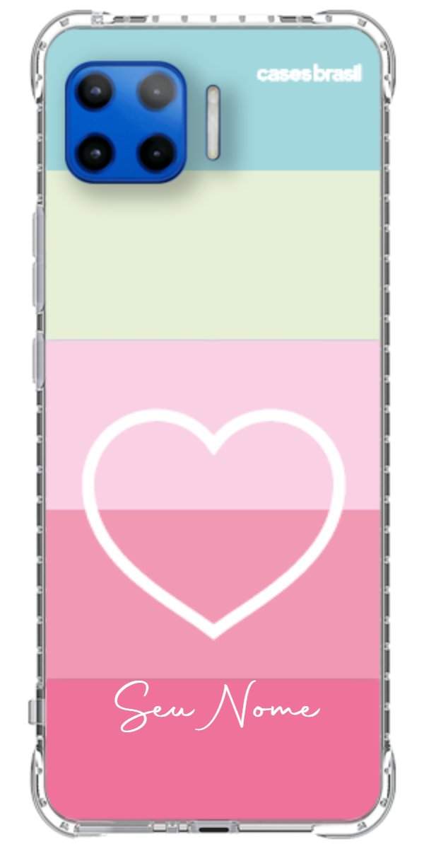 Capinha para Celular Coração delicado Arco-íris