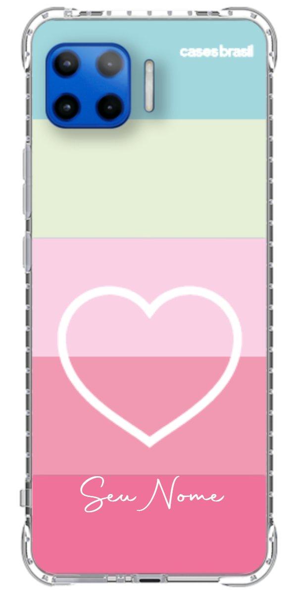 Capinha para Celular Coração delicado Arco-íris