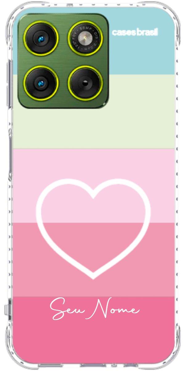 Capinha para Celular Coração delicado Arco-íris