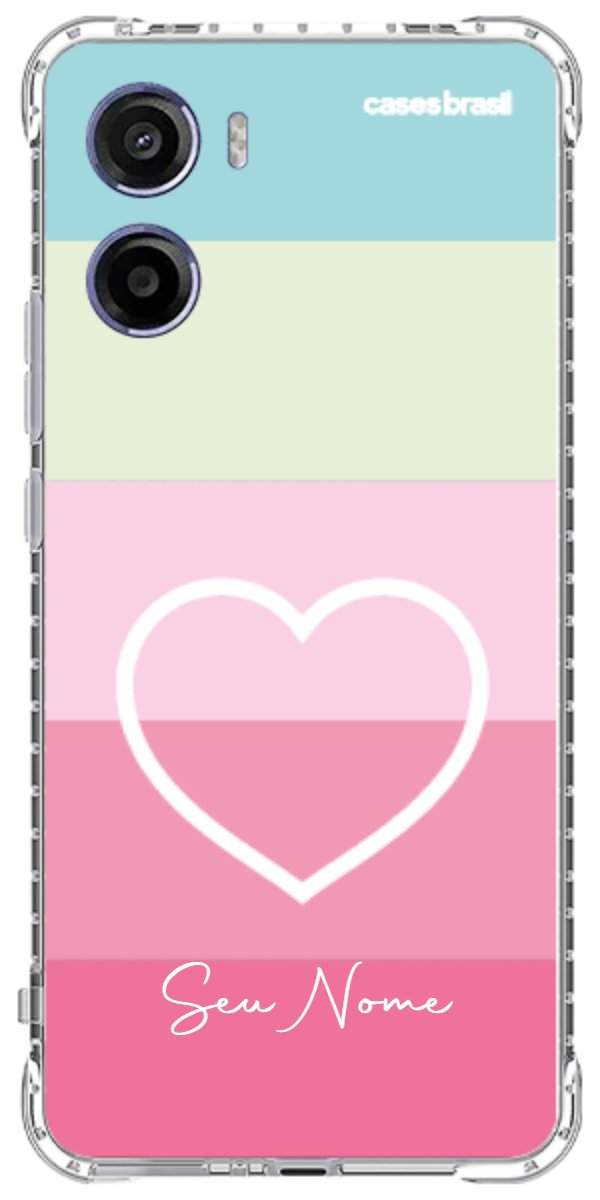 Capinha para Celular Coração delicado Arco-íris