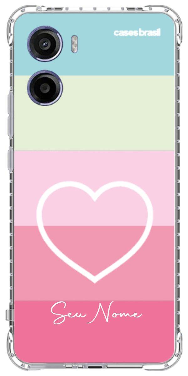 Capinha para Celular Coração delicado Arco-íris