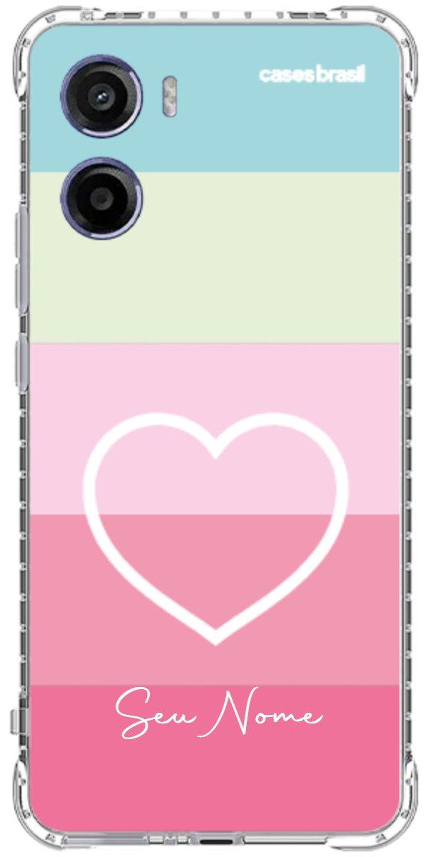 Capinha para Celular Coração delicado Arco-íris