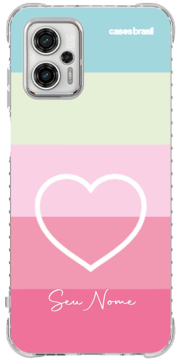 Capinha para Celular Coração delicado Arco-íris