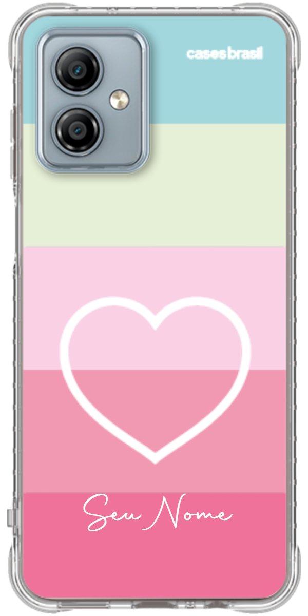 Capinha para Celular Coração delicado Arco-íris