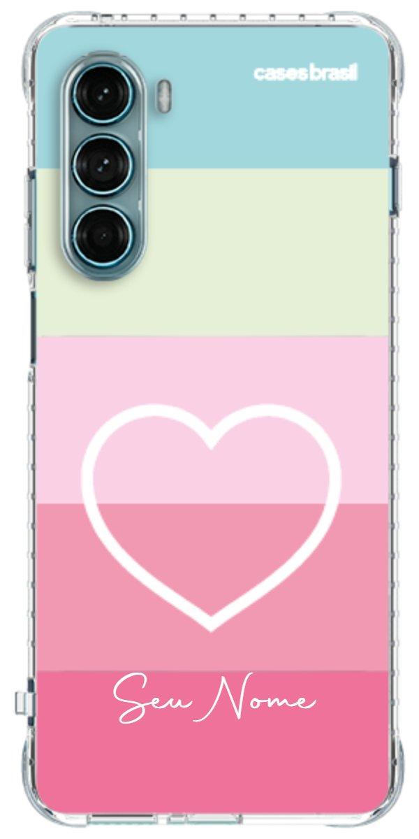Capinha para Celular Coração delicado Arco-íris