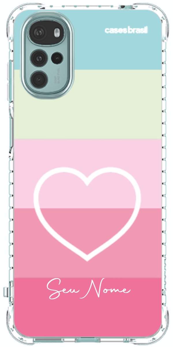 Capinha para Celular Coração delicado Arco-íris