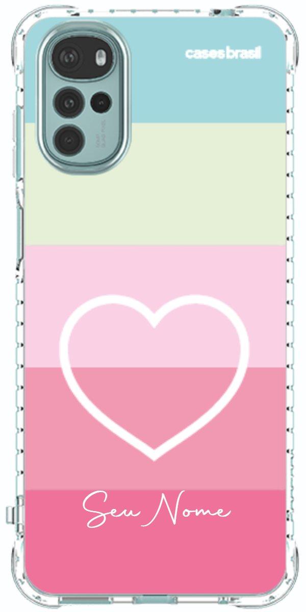 Capinha para Celular Coração delicado Arco-íris