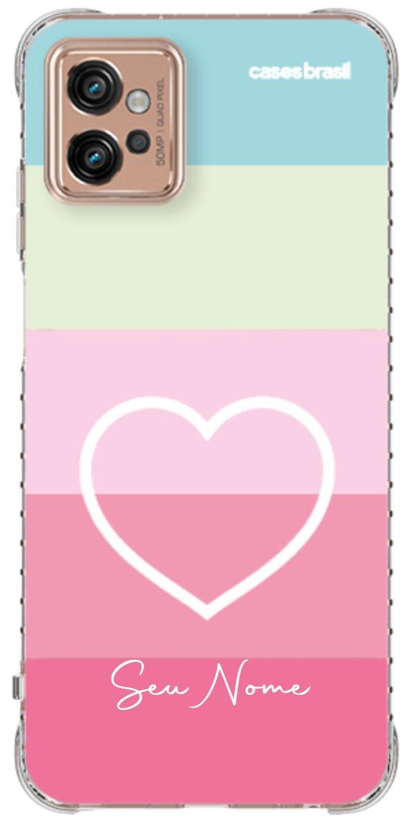 Capinha para Celular Coração delicado Arco-íris
