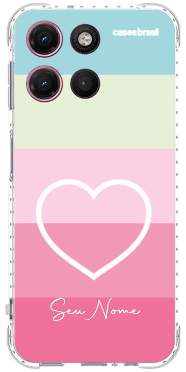 Capinha para Celular Coração delicado Arco-íris