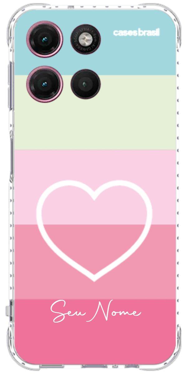Capinha para Celular Coração delicado Arco-íris