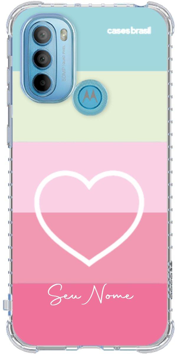 Capinha para Celular Coração delicado Arco-íris