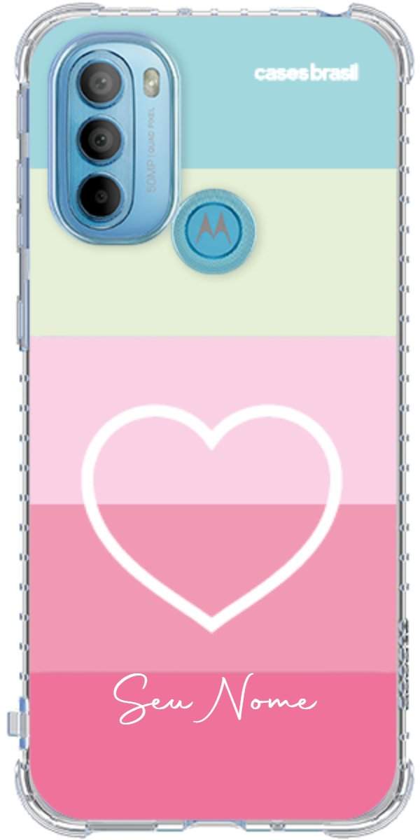 Capinha para Celular Coração delicado Arco-íris