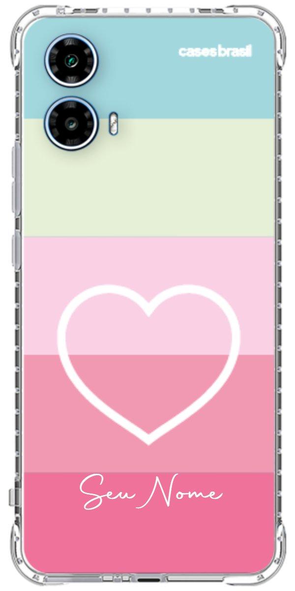 Capinha para Celular Coração delicado Arco-íris
