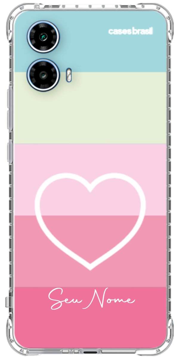 Capinha para Celular Coração delicado Arco-íris