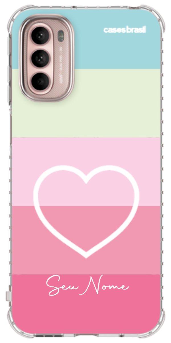 Capinha para Celular Coração delicado Arco-íris