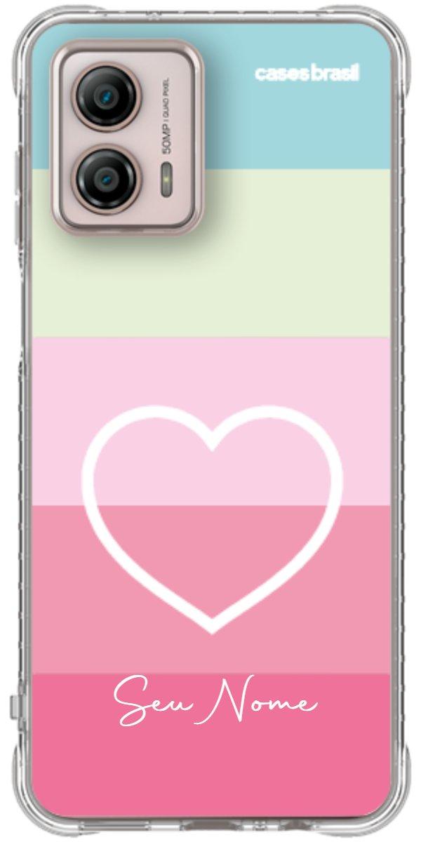 Capinha para Celular Coração delicado Arco-íris