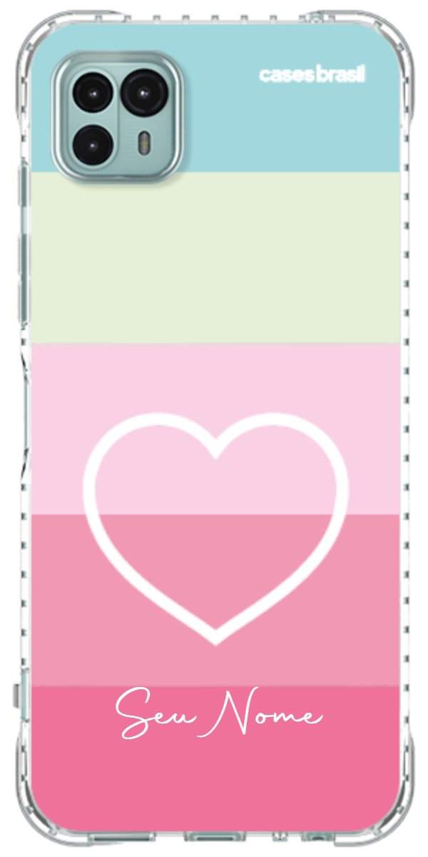 Capinha para Celular Coração delicado Arco-íris