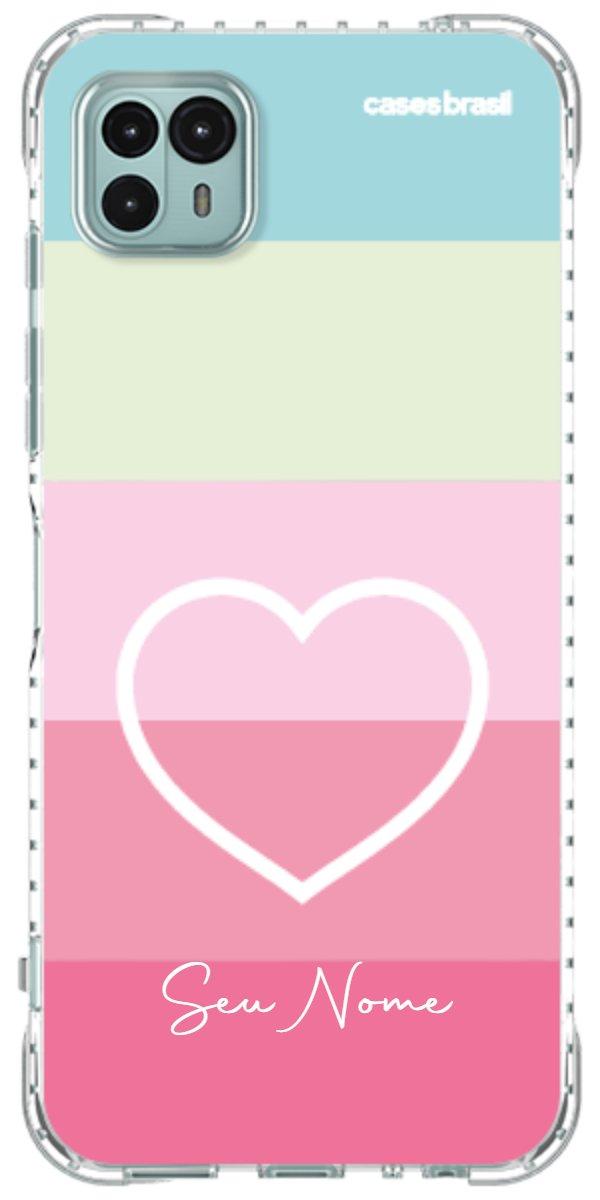 Capinha para Celular Coração delicado Arco-íris